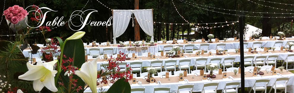 Table Jewels - Gold Coast wedding decorators